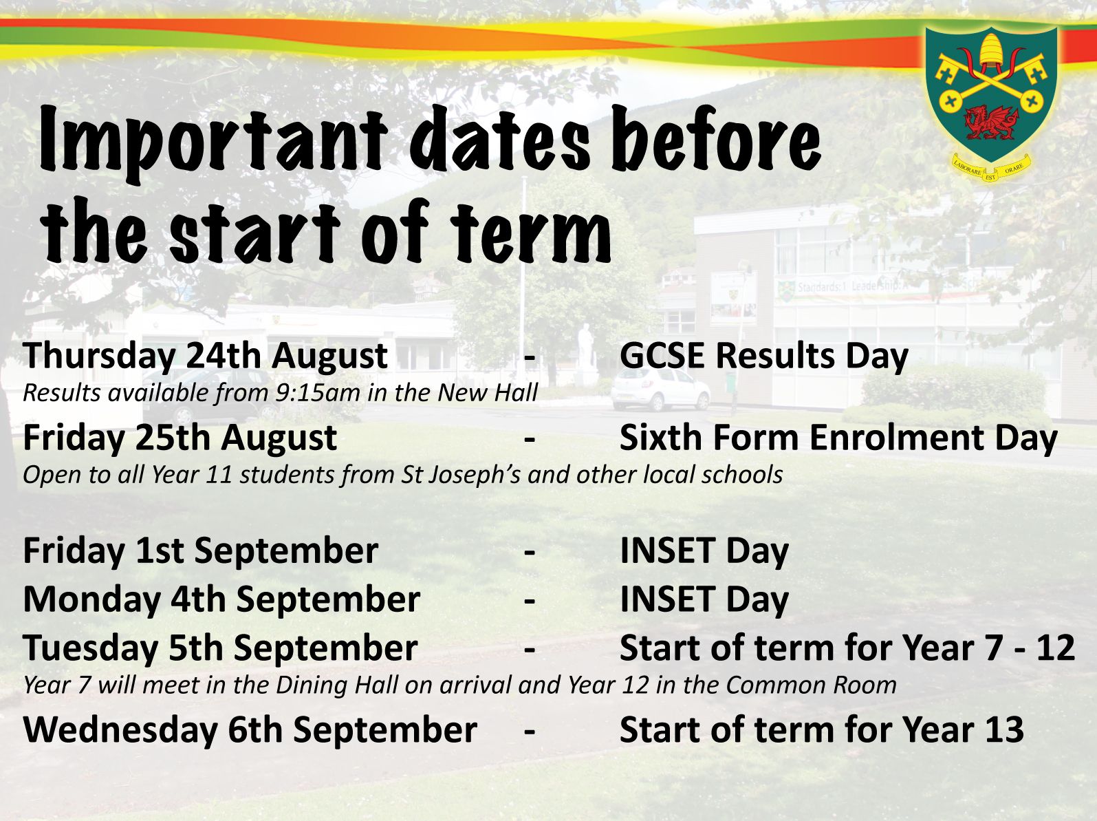 Read more about the article Important Dates BeforeTerm